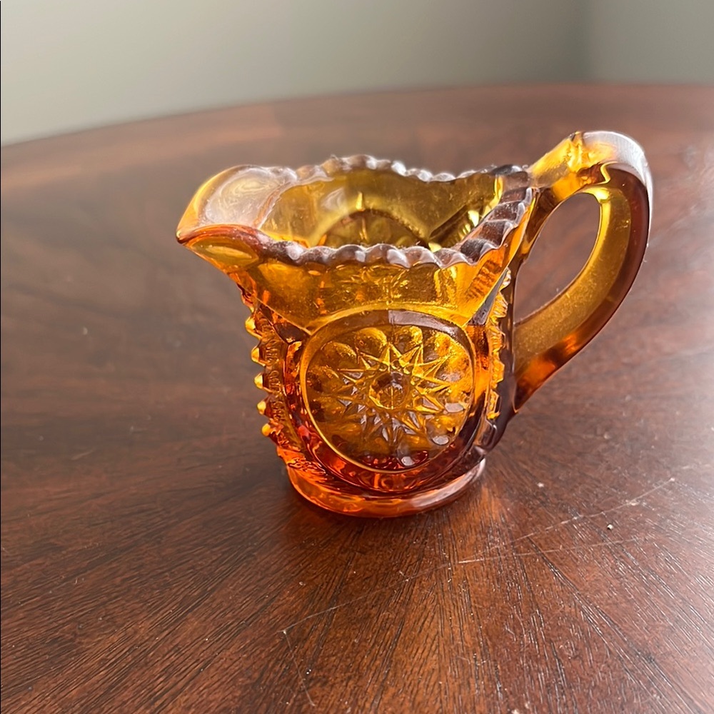 Amber Glass Creamer